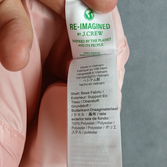 J Crew Crewcuts Quilted Vest Girls Medium‎ Pink Mock Neck Full Zip Outerwear - Picture 10 of 10